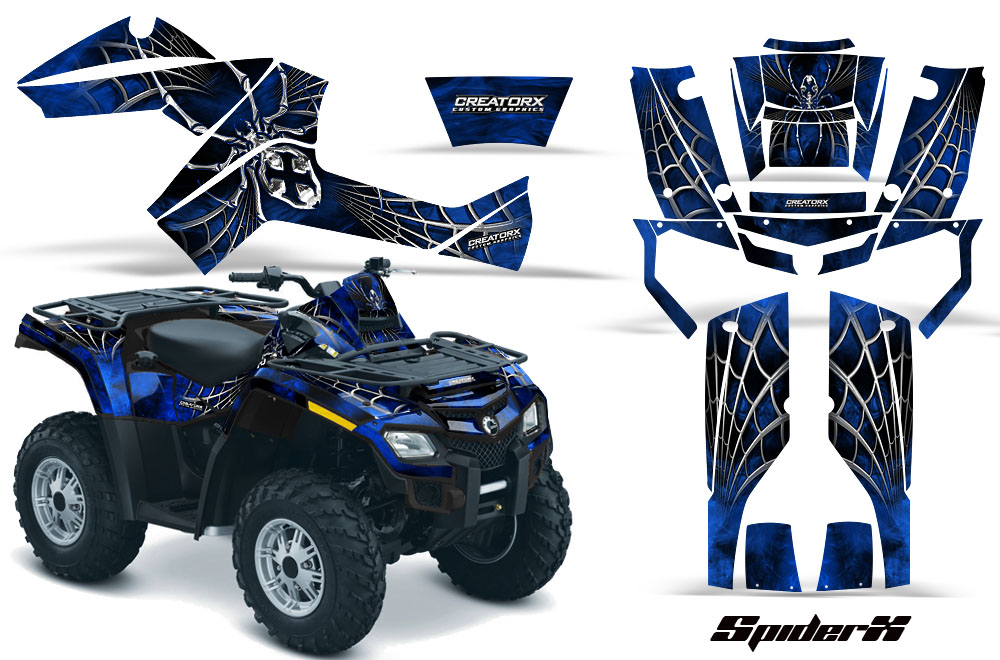 Can-Am Outlander 800 Graphics Kit SpiderX Blue BB